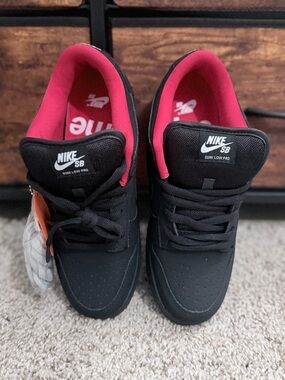 Nike Kids Dunk Low Pro — Black with Pink Lining